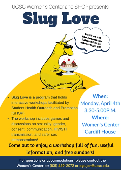 Flyer for Slug Love Workshop